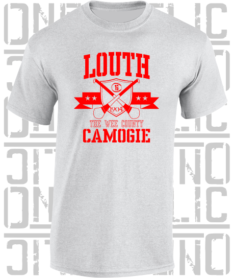 Crossed Hurls Camogie T-Shirt Adult - Louth