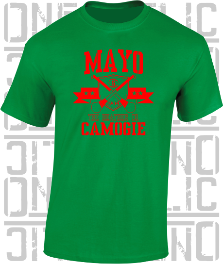 Crossed Hurls Camogie T-Shirt Adult - Mayo