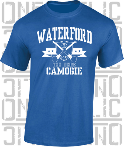 Crossed Hurls Camogie T-Shirt Adult - Waterford