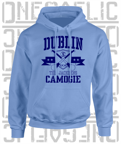 Crossed Hurls Camogie Hoodie - Adult - Dublin