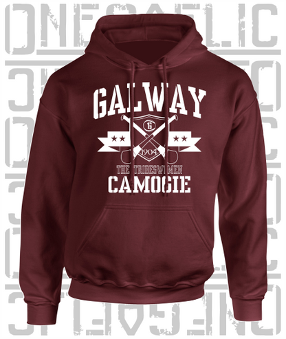 Crossed Hurls Camogie Hoodie - Adult - Galway