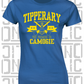 Crossed Hurls Camogie T-Shirt - Ladies Skinny-Fit - Tipperary